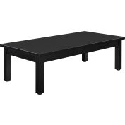 Interion® Table basse en bois - 48 » x 24 » - Noir