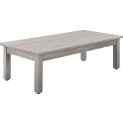 Interion® Table basse en bois - 48 » x 24 » - Gris