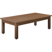 Interion® Table basse en bois - 48 » x 24 » - Noyer