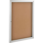 Global Industrial™ Enclosed Cork Bulletin Board - 36"W x 48"H - 1 Door