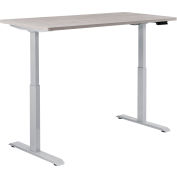 Interion® Bureau électrique réglable en hauteur, 48"W x 30"D, Base grise W / Gray