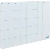 Global Industrial™ Glass Cubicle Calendar Dry Erase Board, Mensuel, 24"W x 14"H