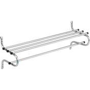 Interion® Wall Mount Coat & Towel Rack avec étagère, 48"W, Chrome