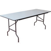 Table pliante en bois Interion®, 72"L x 30"L, Gris