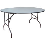 Interion® Folding Wood Table, 60"W x 60"L, Gray