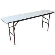 Table de séminaire en bois pliant Interion®, 72"L x 18"L, Gris