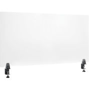 Interion® Mounted Clear Desk Divider, 48"W x 24"H