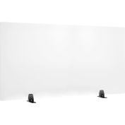 Interion® Autoportant Clear Desk Divider, 48"W x 24"H