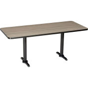 Table de pause Interion®, 72"L x 36"L x 29"H, Charbon de bois