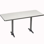 Interion® Bar Height Breakroom Table, 72"L x 36"W x 42"H, Gray