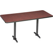 Interion® Bar Height Breakroom Table, 72"L x 36"W x 42"H, Mahogany