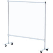 Global Industrial™ Clear Mobile Divider, Vinyl, 60"W x 60"H