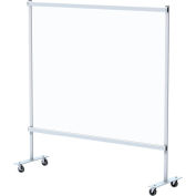 Global Industrial™ Clear Mobile Divider, Vinyle, 60"L x 60"H