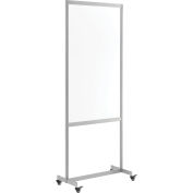 Global Industrial™ Clear Mobile Divider, Acrylique, 30"L x 75"H