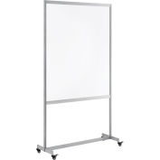 Global Industrial™ Clear Mobile Divider, Acrylique, 43"L x 75"H