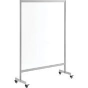 Global Industrial™ Clear Mobile Divider, Acrylic, 43"W x 60"H 