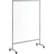 Global Industrial™ Clear Mobile Divider, Acrylique, 43"L x 60"H