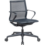 Interion® Chaise de travail all mesh, noir