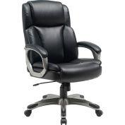 Interion® Leather Executive Chair, Black
