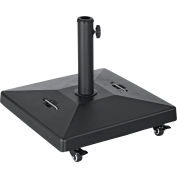 Global Industrial™ Concrete Umbrella Base with Wheels, 80 lb., Black