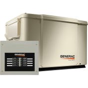 Generac 6998,6 / 7,5kW, 120/240 1 phases, générateur de powerpact refroidi par air, NG / LP, acier Encl., 8-Cir. Commutateur