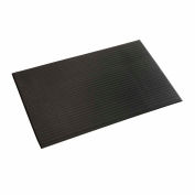 Apache Mills Soft Foot™ Tapis de surface côtelé 5/8 » Épais 2' x Jusqu’à 30' Noir