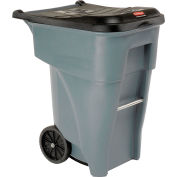 65 gallons Rubbermaid grand Mobile poubelle - gris avec couvercle