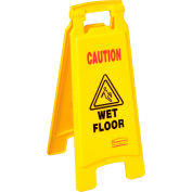 Panneau pour plancher Rubbermaid® 6112-77, 2 faces, « Caution Wet Floor »