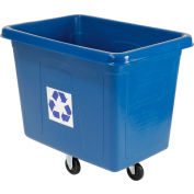 Rubbermaid® Mobile Recycling Container Cube Truck, 119 Gallon, Bleu