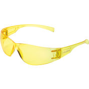 Global Industrial Frameless Safety Glasses, Scratch Resistant, Amber Lens - Pkg Qty 12