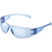 Global Industrial Frameless Safety Glasses, Scratch Resistant, Blue Lens - Pkg Qty 12