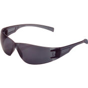 Global Industrial™ Frameless Safety Glasses, Scratch Resistant, Smoke Lens - Pkg Qty 12