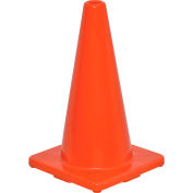 Global Industrial™ 18" Traffic Cone, Non-Reflective, Solid Orange Base, 2-1/2 lbs