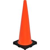 Global Industrial™ 36" Traffic Cone, Non-Reflective, Black Base, 10 lbs