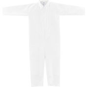 Global Industrial Disposable Microporous Coverall, Open Wrists/Ankles, White, X-Large, 25/Case
