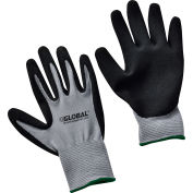 Global Industrial™ Ultra-Grip Foam Nitrile Enduit Gants, gris/noir, moyen, 1 paires, qté par paquet : 12