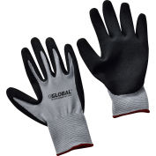 Global Industrial™ Ultra-Grip Foam Nitrile Enduit Gants, gris/noir, Petit, 1 paires, qté par paquet : 12