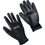 Global Industrial™ Flat Polyurethane Coated Gloves, Black/Black, X-Large, 1-Pair - Pkg Qty 12