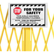 Global Industrial™ Steel Portable Barricade Gate Replacement Sign, Aluminum, For 652923