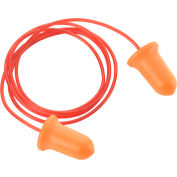 Global Industrial Bell Earplugs, Contour, Corded, NRR 32 dB, 100 Pairs/Box