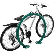 Global Industrial™ Circle Bike Rack, 2 Bike Capacity, Flange Mount, Green
