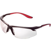 Lunettes de sécurité ™ sport et sport, anti-brouillard, objectif clair, cadre rouge