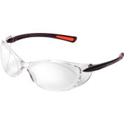 Global Industrial™ Frameless Safety Glasses, Side Shields, Anti-Fog, Clear Lens, Black Frame