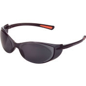 Global Industrial™ Frameless Safety Glasses, Side Shields, Anti-Fog, Smoke Lens