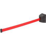 Global Industrial™ Magnetic Retractable Belt Barrier, Black Case W/30' Red Belt