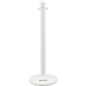 Poteau de stanchion en plastique industriel mondial™ à moyen service, 40"H, blanc