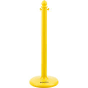 Poteau de stanchion en plastique industriel™ moyen de service mondial, 41"H, jaune