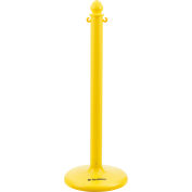 Poteau de stanchion en plastique industriel™ moyen de service mondial, 40"H, jaune