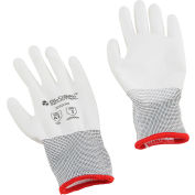 Global Industrial™ Flat Polyurethane Enduit Gants, blanc, petit, qté par paquet : 12