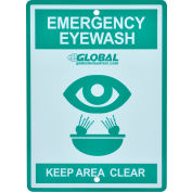 Global Industrial™ panneau de station de lavage des yeux d’urgence, remplacement
